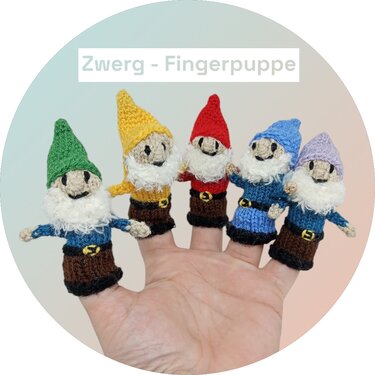 Zwergen - Fingerpuppen Anleitung - Stricken