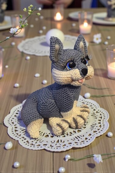 Crochet pattern for baby wolf