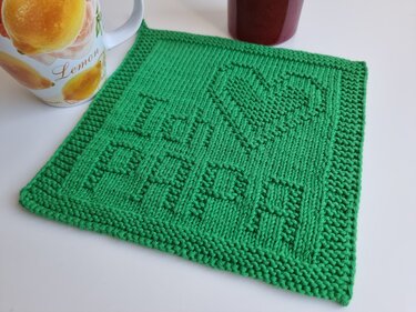 Strickanleitung Untersetzer „Ich liebe Papa“ – persönliches Geschenk | PDF