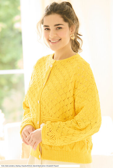 Ajourmuster-Jacke - Stricken