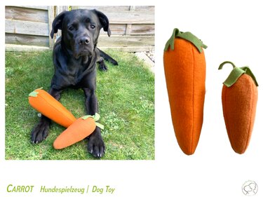 CARROT Hundespielzeug, 2 Größen, Nähanleitung+Schnitt