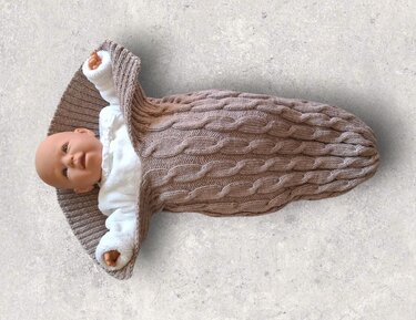 Strickanleitung Baby-Schlafsack, Pucksack, ca. 0 - 12 Monate      #370