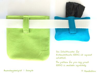 Bickie easy treat pouch with lining, sewing pattern