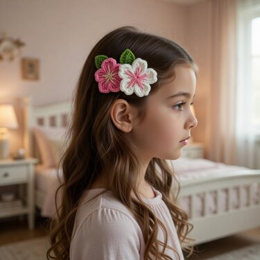 Häkelanleitung Blumen Haarclip – PDF + Video Tutorial