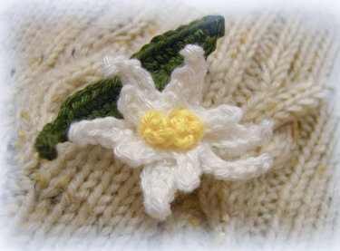 Edelweiss applique crochet pattern