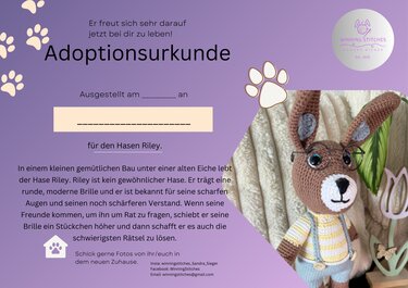 Liebevolle Häkelanleitung für Hase Riley (Amigurumi; PDF; deutsch)