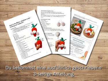 Häkelanleitung Puffel-Po/ Hase in der Möhre (Waldwesen-Serie)