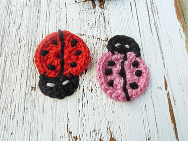 LADYBUG applique crochet pattern
