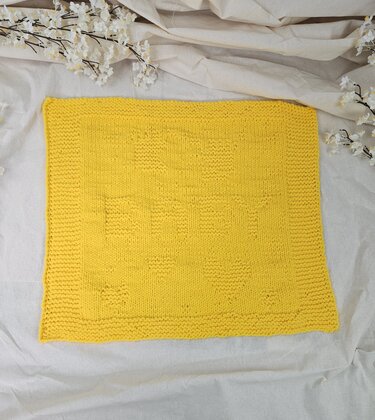 Knitting Pattern for a Newborn Baby Blanket