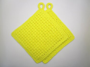 Topflappen "Frühling" einfach & doppelt gehäkelt - Häkeln