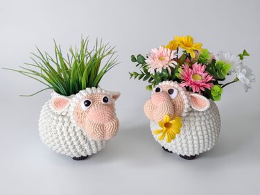 Häkelanleitung  Schaf - Glas