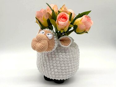 Häkelanleitung  Schaf - Glas