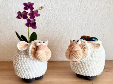 Häkelanleitung  Schaf - Glas