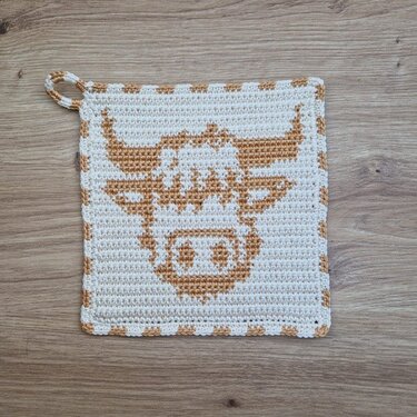 Häkelanleitung Topflappen "Galloway"