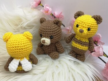 Bienen-Teddybär - einfache Häkelanleitung PDF - Amigurumi by NiggyArts
