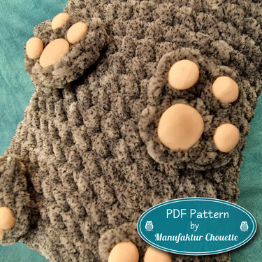 Sofa cat "Sophie", pillow, DIY crochet pattern, Chenille yarn