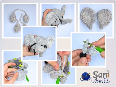 Crochet Pattern Elephant Ebo – No-Sew Amigurumi Elephant