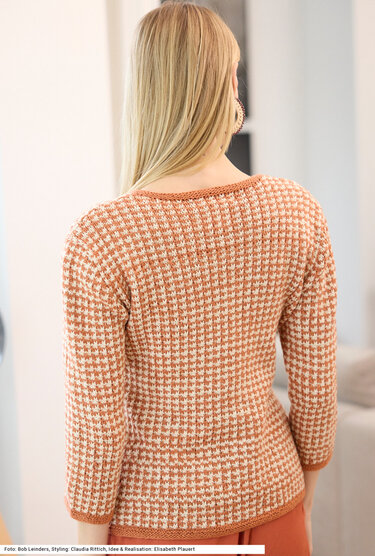Top und Jacke mit Hebemaschenmuster - Stricken