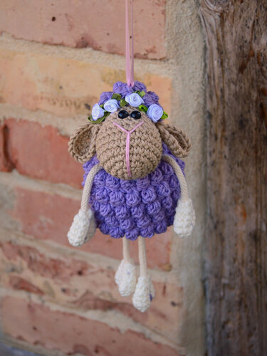 Schaf mit Baumelbeinen zum Hängen oder Stellen Frühling Ostern - Bild 15