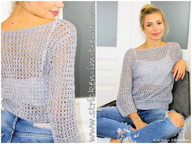 Häkelanleitung für Sommerpullover | Häkelpulli YoungFashion #1