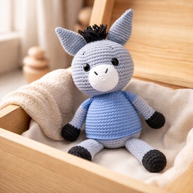 Häkelanleitung Eddie der Esel, Amigurumi, Esel häkeln