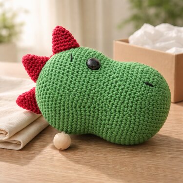 Crochet Pattern Dinosaur Music Box, crochet Babytoy