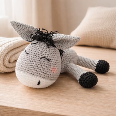 Häkelanleitung schlafender Esel, Amigurumi, Esel häkeln