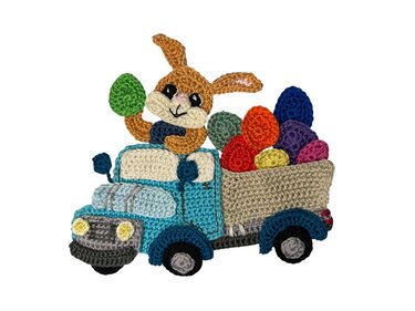 Easter bunny truck crochet