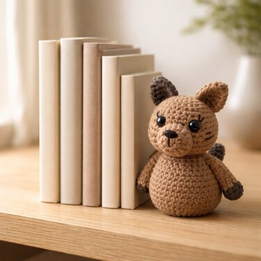 Crochet Pattern Cat Doorstopper, Bookstopper