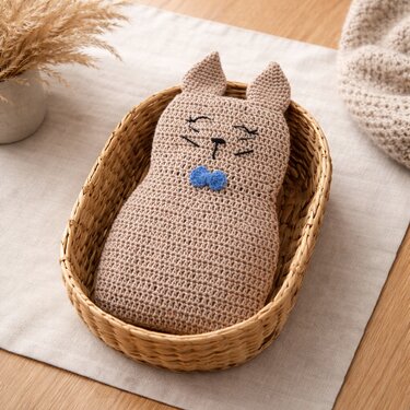 Häkelanleitung Knistertuch Katze, Schmusetuch häkeln