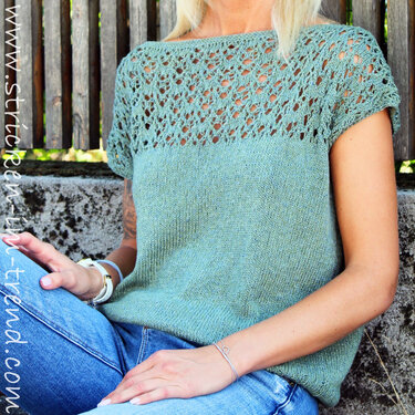 Knitting Pattern for Summer Top | Knit Top MonteNegro #1 - Image 10