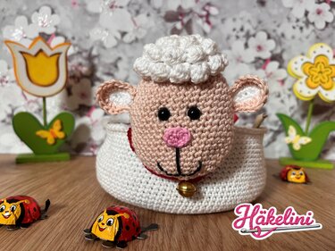 Osterkörbchen Trio Küken, Hase, Schaf - Häkeln