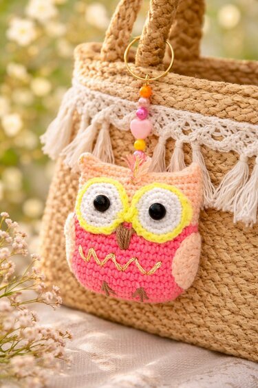 Owl & chick "Goldie" - Crochet pattern for Easter, decoration, DIY gift