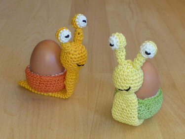 Häkelanleitung Eierbecher Schnecke "Die Eierschnecke"
