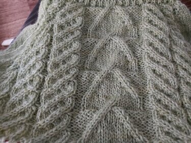 RVO-Jacke "Irischer Winter", Aranmusterjacke Gr. XS-5XL und größer - Stricken