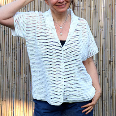 Cardigan, Shirt “Selma” – Unisex Summer Shirt Crochet Pattern