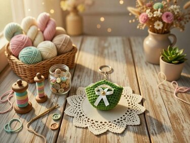 Crochet Bag Keychain Pattern – Mini Purse Charm PDF + Video - Image 2