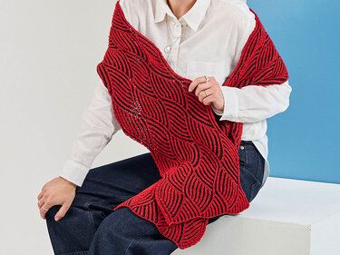 SCHAL GRETA, GESTRICKT