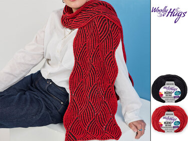 SCHAL GRETA, GESTRICKT - Stricken