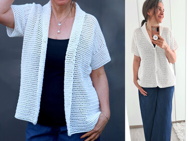 Cardigan, Shirt “Selma” – Unisex Summer Shirt Crochet Pattern
