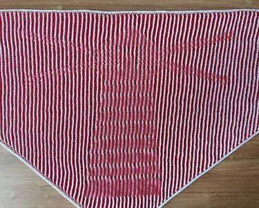 Leuchtturm, Schattenstricken, Illusionsstricken, Motivtuch