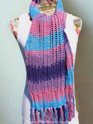 Knitting Pattern Summer Scarf DailyBreeze #1 | Lightweight textured scarf - Image 4