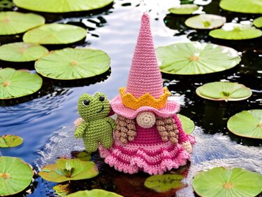 PRINZESSIN-WICHTEL - Häkelanleitung Gnom mit Frosch