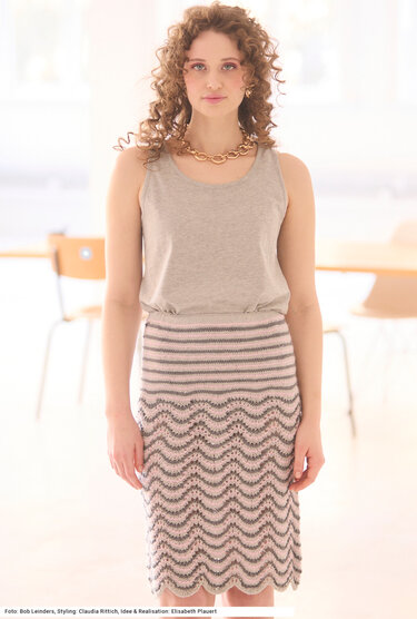 Rock mit Pfauenmuster - Bild 3