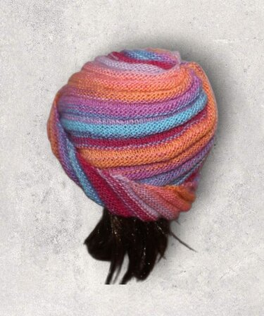 Strickanleitung Wirbel-Beanie, Spiralmütze für Erwachsene   #133