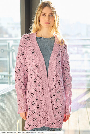 Jacke mit Ajourmuster - Bild 2