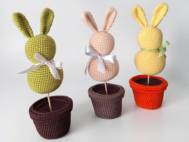 Häkelanleitung Osterhasenbaum / Amigurumi - Bild 5