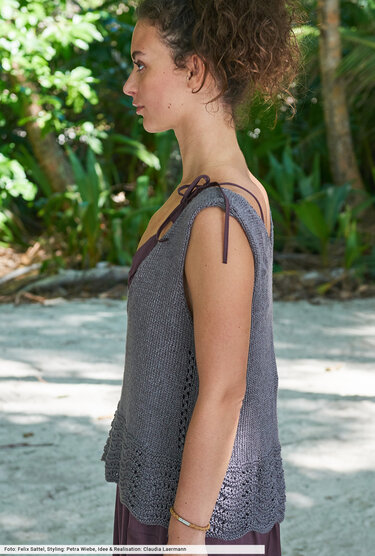 Top mit Wellenmuster-Blende - Bild 2