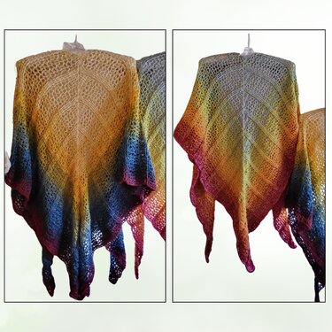 Gehäkeltes Dreieckstuch - Niveau  Fortgeschrittene / geübte Anfänger - Bild 4