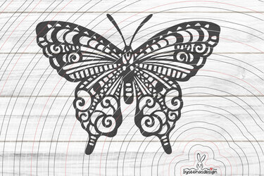 Schmetterling Muster Plotterdatei SVG DXF - Bild 2